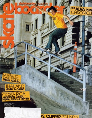 covers - Skateboarder, August 2002